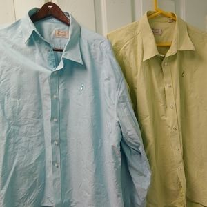 MclLHENNY Dry Goods By Tabasco. Lot of 2 Shirts.